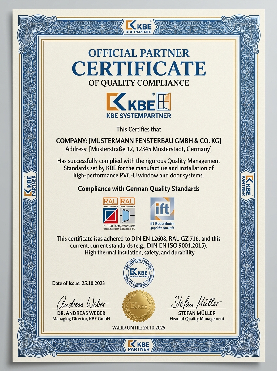 Сертификат качества KBE